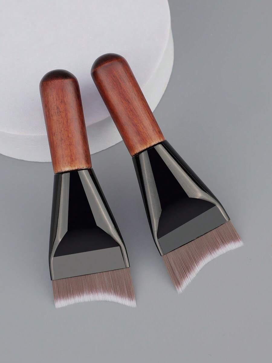 1 Pc Flat Foundation Brush Super Thin Blade Foundation Makeup Brush Angled Liquid Foundation Brush Soft Synthetic Bristles Makeup Brushes For Facial Premium Soft Synthetic Contour Brush,Foundation Brush,Concealer Brush,Blush Brush,Contour Brush,Blush Brush,Bronzer Brush,Powder Brush,Foundation Brush,Blush Brush