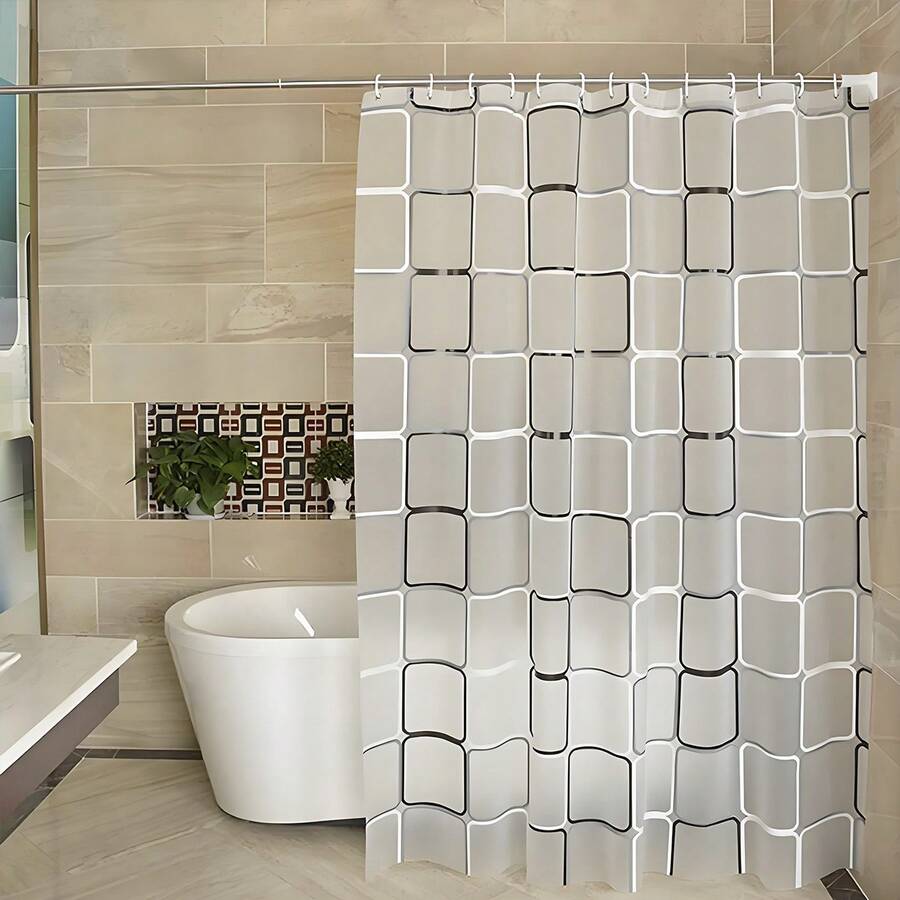 Shower Curtain Sets - 黑與白 - 查看 1