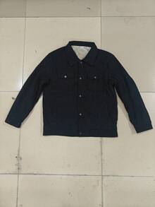 1pc Black Corduroy Thermal Lined Long Sleeve Jacket, Outdoor Camping Style, Water-Resistant & Wind-Proof, Sherpa Lining For Warmth, Turndown Collar, Multi-Pocket Design, Practical For Outdoor Activities & Team Building - Black - View 7