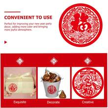 500pcs/Roll Chinese New Year Stickers: Red, Cloud Pattern, Self-Adhesive, Chinese Style Spring Character, Spring Festival Red Envelope Seal, New Year Blessing Stickers, National Style Red Envelope Stickers