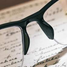 Gafas de Lectura de Media Montura Negras Simples para Hombres para Presbicia con Dioptrías +0.75+1.0+1.25+1.5+1.75+2.0+2.25+2.5+2.75+3.0+3.25+3.75 - negro - Ver 3