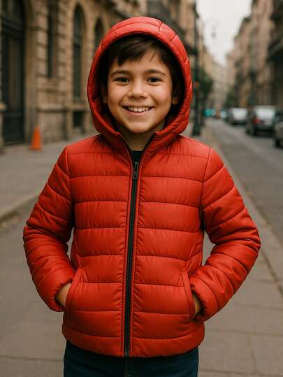 HPC POLO Chamarra Para Niño Chaqueta casual básica calidad, COMDOA, ligera coqueta