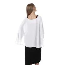 Capelets For Women Chiffon Cape Shawls And Wraps For Evening Dress Wedding Capes Cover Up,Ivory - Ivory - View 5