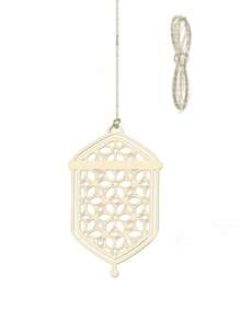 斋月木制悬挂装饰品一件 - 星星、新月、灯笼和曼陀罗图案，蘑菇节木制装饰品，适用于婚礼、生日、节日、派对和其他活动、开斋节、斋月等场合的场地装饰。 - 彩色 - 查看 8