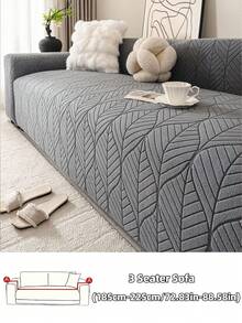 天鹅绒经典沙发套，叶子图案半包式沙发套，宠物友好型沙发垫 - 95% 涤纶 5% 氨纶，透气弹力，适用于 1/2/3/4 座沙发，四季皆宜，舒适简约，提升居家幸福感 - 彩色 - 查看 24