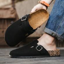 2025 男女通用黑色 Birkenstocks Soft Wood 休闲拖鞋，加大码 - 黑色 - 查看 10