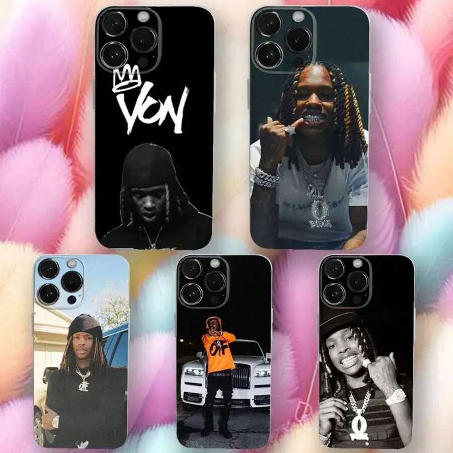 Rapper K-Kings V-Von Compatible con 16, 15, 14, 13, 12, 11 Plus, Pro, Max, Plus Funda Transparente Suave - z8 - Ver 1