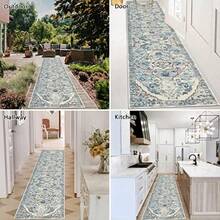 2'x8' Washable Vintage Distressed Hallway Runner Rug For Entryway Laundry Room Kitchen Bathroom Non-Slip Boho Style Floor Carpet Runner With Timeless Aesthetic And Easy Maintenance - 2x8 - View 5