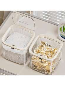 1 pieza Caja de almacenamiento de cápsulas de detergente para la ropa - Contenedor de polvo de detergente, caja de almacenamiento hermética para cápsulas de lavandería, pastillas para lavavajillas, dispensador de detergente líquido, con tapa abatible sellada, conveniente para la organización de la lavandería (incluye una pequeña pala) - Multicolor - Ver 8