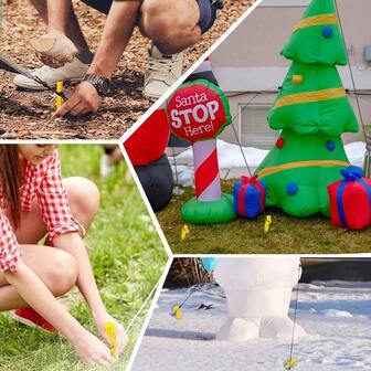 PCS Heavy Duty Tent S, 30CM/12INCH Awning Pegs, Canopy Anchoring Pegs, Durable Spike Hook Tent S, Sand ...