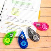 BAZIC Correction Tape 5 Mm X 236" Mini Instant Corrections Easy To Use Applicator Tapes Roller White Out For Office School And Home 1 Unit Random Color - As Pic - View 2
