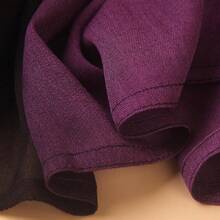 Gradient Dual Color Scarf,Elegant Ombre Headwraps Hijab, Modal Cotton Feel Lightweight Sunscreen Shawls For Women,10#Blackpurple - 10#黑紫色 - 查看 5