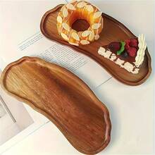 Rainbow Shaped Tray, Unique Tray Design, Multi-Purpose Serving Platter, Meat Board, Oval Wooden Plate, Serving Dish, Cheese Dinner Plate, Wholesale, For Desserts, Snacks, Bread, Fruits, Appetizers, Entryway Storage, Bathroom Storage, Elegant Beautiful Practical Plate