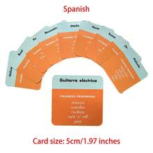 Adivinha Esta Palavra - Um Jogo de Cartas Mini Popular Espanhol com 50 Cartas, Ideal para Reuniões com Amigos e Família, Bem como Presentes de Feriados. Este Jogo de Cartas Aumenta o Entretenimento Social, Jogos de Festa. Tamanho da Carta: 5cm/1,97 Polegadas - Laranja - Visão 8
