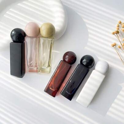 1pc 30ml/1.01oz Square Glass Fine Fog Spray Bottle - Travel Friendly Fragrance Free Humidifying And Moisturizing Spray - Compact Glass Bottle, 6 Bright Colors - No Pvc, Portable Home, Office, Gym, Travel Use (Random Colors)