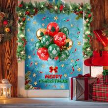 Pegatinas para ventanas navideñas, globos coloridos, estrellas, letras, PVC, para ventanas de vidrio, decoración de otoño, decoración de Halloween, regalo de Navidad, clásico y elegante, , alta tasa de recompra. - Rojo - Ver 6