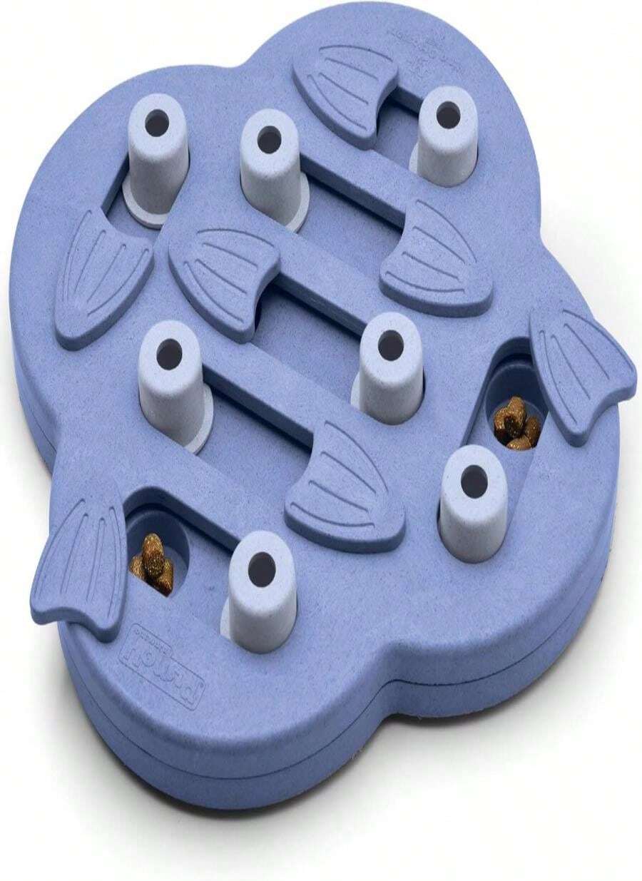 Outward Hound By Nina Ottosson Dog Brick Treat Puzzle Enrichment Toy, Level 2 Intermediate Game, Blue - ColorB - 查看 1