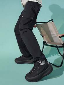 CAMEL CROWN 男士运动鞋、休闲鞋、秋冬新款、透气跑步鞋、慢跑鞋和休闲鞋 - 黑城堡灰 - 查看 3