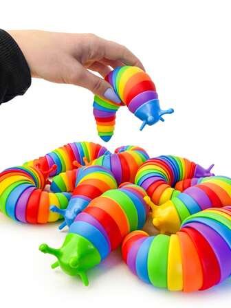 1/4 piezas Juguetes sensoriales de orugas de peluche de colores aleatorios, adecuados para fiestas, niños y adultos, juguetes sensoriales lindos para el autismo, juguetes antiestrés | Regalos de relleno de Pascua