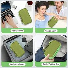 Skycase Zipper Pencil Case - Waterproof Aesthetic Pencil Pouch Case Large Capacity, All-In-One Double Layers Cord Case Organizers Traveling For Accessories,Pen, Pencil, Charger, Cable, Green,Large,Green-1 - 綠1 - 查看 5