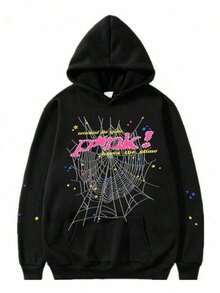 NEW Hip Hop Spider Hoodies Set Y2k Hoodie ,Tracksuit Pullover Sweatshirt And Trousers For Men Or Women Matching Hoodies For Couples Casual Unisex - 黑色 - 查看 7