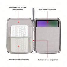 1 buah Tas Tangan Portabel Tahan Guncangan Berkualitas Tinggi untuk Tablet iPad 10,9"/12,9", Sarung Pelindung Kapasitas Besar dengan Slot Pena Tersembunyi, Pegangan Lembut untuk Membawa Tablet, Stylus, Mouse, Kabel, dan Aksesori Lainnya - MultiWarna - View 4