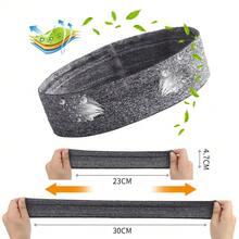1条多色男女通用健身头带，防滑运动吸汗带，瑜伽发带，弹性吸湿，适合旅行、健身房、锻炼 - 彩色 - 查看 3