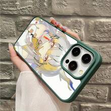 Funda de teléfono con patrón de chica anime para iPhone 16, fundas transparentes 13MINI, a prueba de golpes, funda de teléfono 14PLUS, premium 16PLUS, estética 15, anti-caída 13PRO, funda de carga inalámbrica magnética 11PRO, borde esmerilado 14, 15PROMAX, linda XSMAX/12PRO/12PROMAX/15PLUS/14PROMAX/16PRO/13PROMAX/16PROMAX/11PROMAX/13/15PRO/XR/12/16/12MINI/XS/14PRO/11 - Blanco - Ver 9