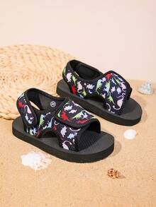 1 Pair Infant Cloth Sandals, Cartoon Design, Cute & Versatile, Suitable For Daily Wear, Travel, Casual, Beach, Soft Fabric Upper, Fit Infant Feet, Lightweight & Quick-Drying - Multicolor - View 5