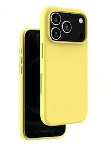 ForiPhone17/16/15/14/13/12/11 Models - Liquid Silicone Case - Ultra-Thin & Soft & Screen/Camera Protection & Shockproof & Smooth Touch & Scratch-Resistant & Microfiber Lining - Màu vàng - Xem 15