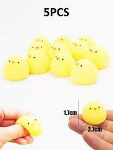 1/2/3/5个装可爱减压仿真小鸡,柔软回弹挤压玩具,缓解压力和焦虑,粘性指尖玩具,适合儿童和成人,抗压手部玩具,可爱小玩意,Taba Squishy,趣味可爱礼物,节日礼物,生日礼物,复活节礼物,万圣节礼物 - 彩色 - 查看 16
