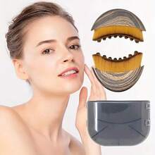 1pc Ergonomic Lymphatic Contour Face & Neck Care Brush - Multicolor - View 1