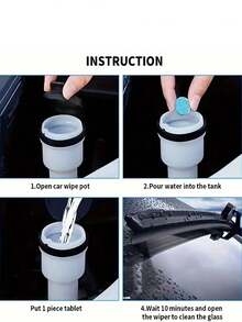 挡风玻璃浓缩型雨水驱避泡腾片，多季节汽车及家居适用 - 彩色 - 查看 8