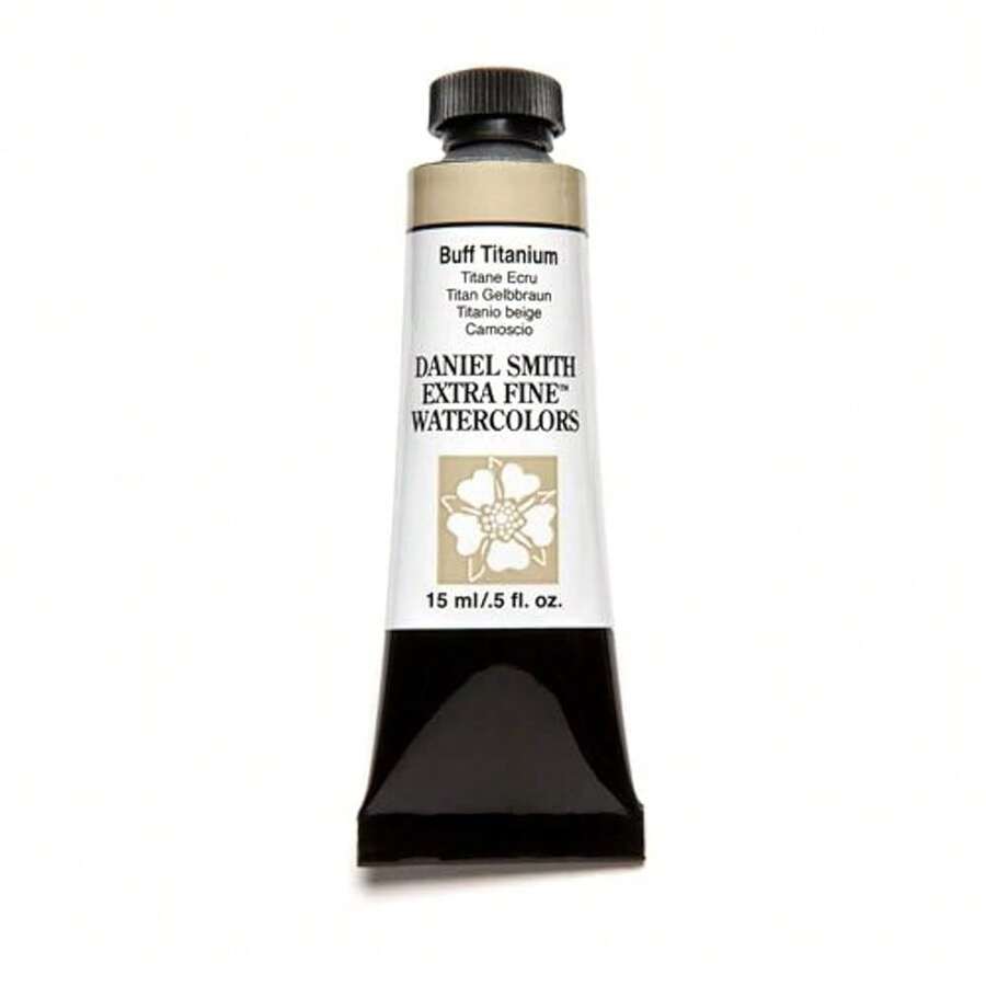 Daniel Smith 284600009 Extra Fine Watercolor 15ml Paint Tube, Buff Titanium, 0.5 Fl Oz (Pack Of 1),BuffTitanium - 肌肉鈦 - 查看 1