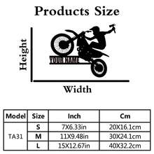 1pc Custom Name Motocross Rider, Biker-Doing-Freestyle Metal Wall Art Personalized Little Dirt Bike Boy Name Logo Home Motorcycle Decoration Rider Decoration - For Boys Room - Metal - Personalized Gift For Who Love Motorcycles