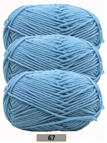 3 Rolls/150g 5-Ply Acrylic Blended Yarn, 50g Per Roll, 100% Acrylic Soft Yarn, Medium Thickness - Ideal For Handmade Knitting, Weaving, DIY Crafts, Knitting And Crocheting, Soft And Versatile, Suitable For DIY Crochet And Woven Bags - Multicolor - View 29