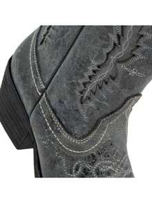 Women Mid-Calf Boots - Dark Grey - View 4
