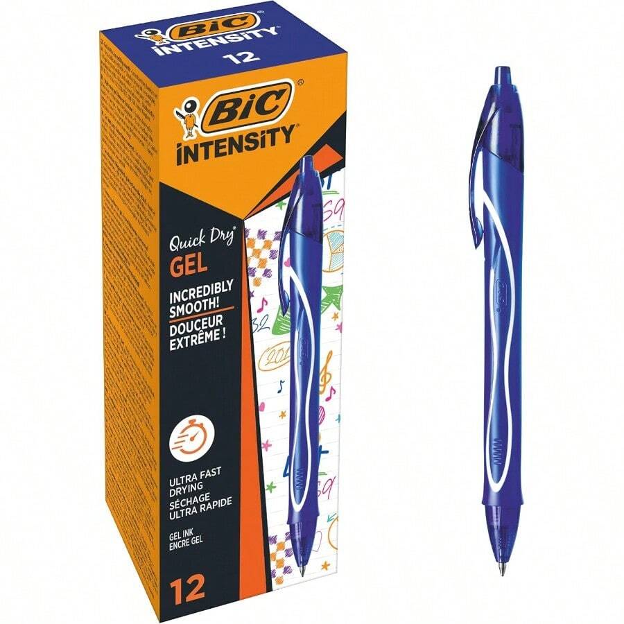 Gelocity Quick Dry Gel Ink Pen Medium Point 0.7 Mm Blue Ink Box Of 12 Gel Pens - Blue - View 1