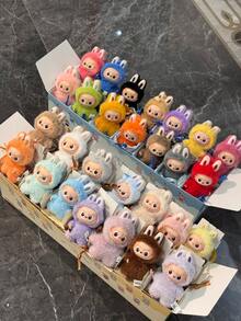 POP MART THE MONSTERS Pin For Love 4.0 Vinyl Plush Pendant Blind Box (N-Z) Labubu Keychain Bag Charm Cute Cartoon Couple Gift Surprise Birthday Gift(1Single Box) - Multicolor - View 5