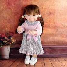 1件22英寸精致亮片裙仿真玩具，全乙烯基材质，可DIY发型，转世娃娃换装游戏，娃娃，生日礼物 - Vinyl Body Doll - 查看 12