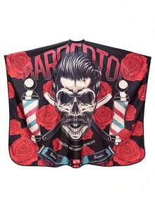 1件理发披肩“Hello Girl”闪光睫毛沙龙围裙美发袍美发师布料 - 彩色 - 查看 18