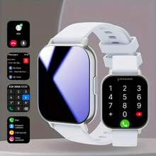 Reloj inteligente con pantalla de alta definición de 1,83 pulgadas, llamadas inalámbricas, talla grande de 100 modos deportivos, capacidad de batería de 180mAh para carga USB, control remoto de cámara y música - compatible con iPhone/Android, diseño de reloj elegante, correa duradera, reloj inteligente para mujer, reloj inteligente para hombre - Multicolor - Ver 9