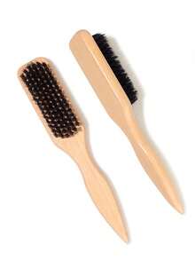 1 pieza Cepillo para el cabello y la barba para hombres y mujeres - Cepillo de cerdas de crin sin perfume profesional para peluquería, herramienta alisadora para cabello grueso/fino, liso hacia atrás, esencial para viajes y vacaciones, accesorios para el cabello para mujeres, cepillo, cepillo desenredante - Multicolor - Ver 5