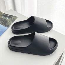 Plus Size Men's Slippers, Flat Couple Slippers, Outdoor Thick-Sole Men's Sandals - Black - View 4