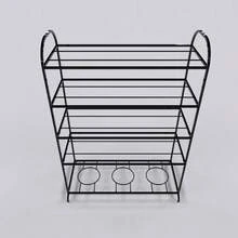 6-Ball & 6-Pair Shoe Combo Rack, Iron Shelf - Black - View 6