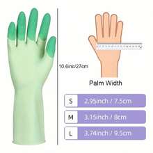 1/3 Pair Multi-Purpose Household Cleaning Gloves, Non-Slip High Elasticity, Latex Material, Suitable For Kitchen, Bathroom, Outdoor, Car Cleaning - Washable, Practical Gloves, Flexible Latex Gloves [Packaging Pattern Is Random] - Multicolor - View 10