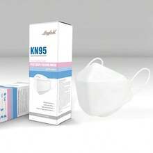 20 mascarillas desechables por paquete, 2 colores, KN95, estampado con forma de pez, cada una empaquetada individualmente. - Blanco - Ver 7