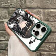 Funda de teléfono con patrón de chica anime para iPhone 16, borde esmerilado, 15PLUS Premium, 12PROMAX, funda de carga inalámbrica magnética linda 16PRO, funda de teléfono 13MINI, estética 11PROMAX, 13PRO anti-caída, 12 fundas transparentes, 11 a prueba de golpes XSMAX/16PLUS/16PROMAX/16/13/12PRO/15PROMAX/14PLUS/14/11PRO/15PRO/XS/15/12MINI/14PRO/XR/14PROMAX/13PROMAX - Blanco - Ver 9