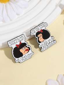 2pcs Cartoon Anime Character Enamel Needle Creative Cute Brooch Clothes Backpack Accessories Jewelry Gifts For Fans And Friends - Multicolor - View 5