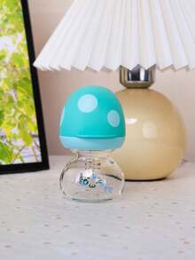 1pc Newborn Baby Wide Neck Glass Milk Bottle, 80ML/2.7OZ